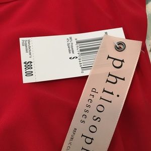 Gorgeous Red Philosophy Dress -NWT, Size S